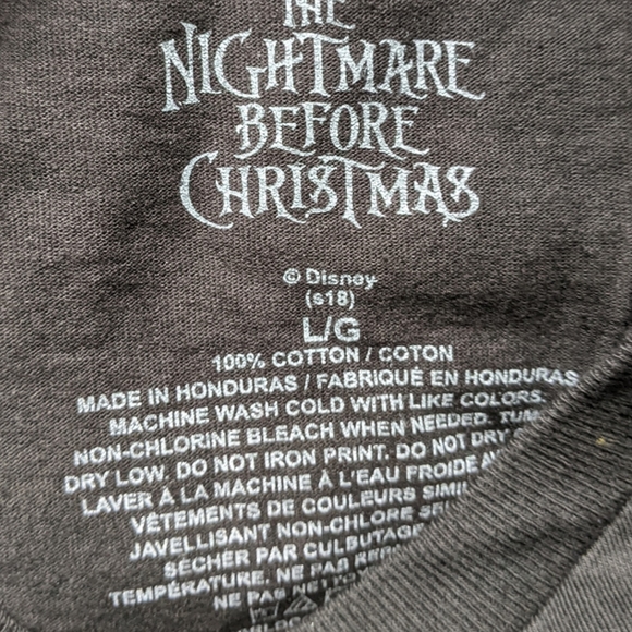 Disney Nightmare before Christmas holiday shirt new with tags jack skellinton - Picture 3 of 5